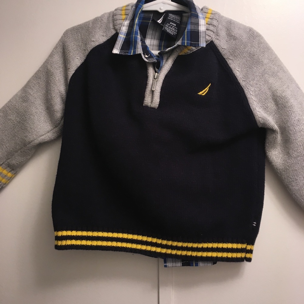 Nautica two piece polo and sweater set